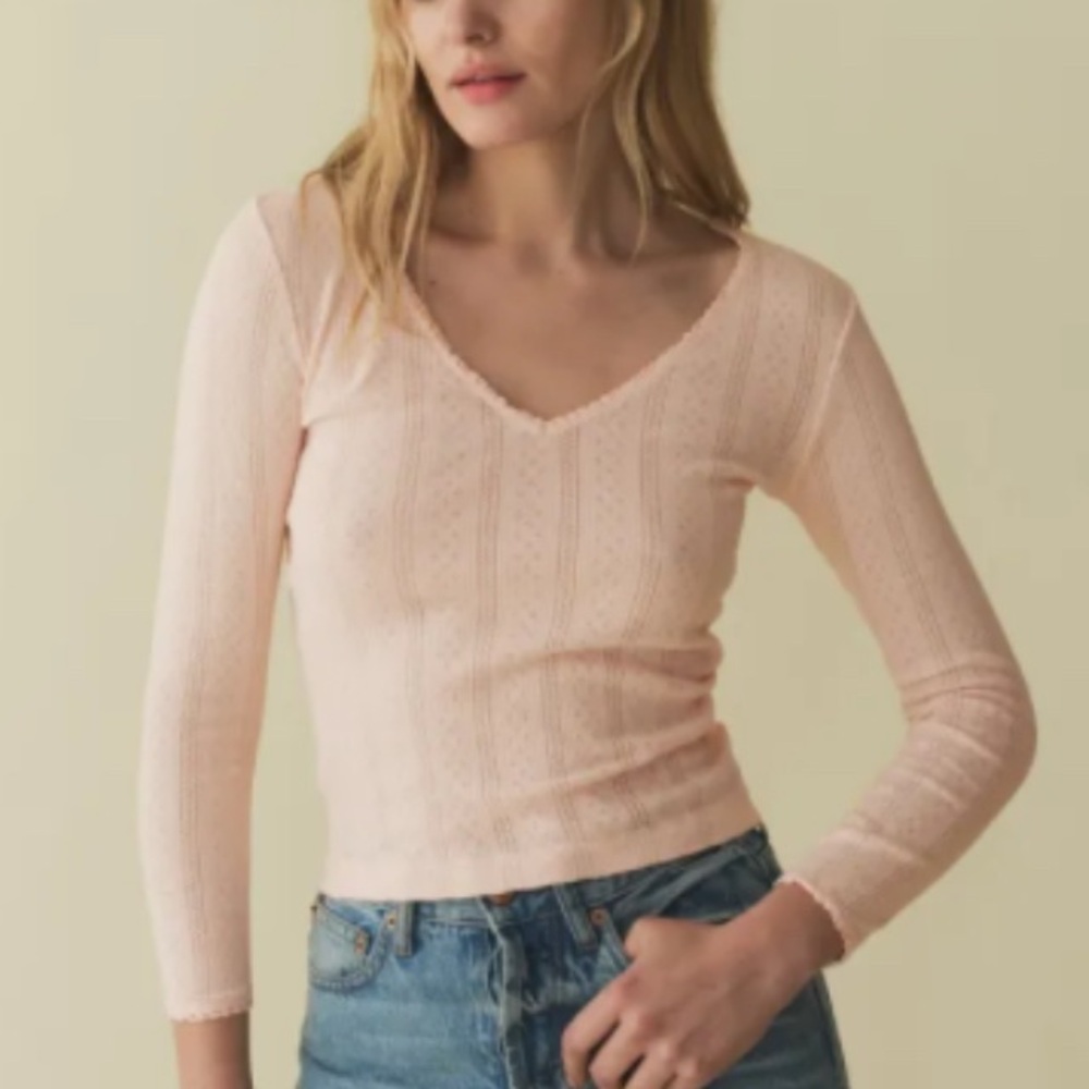 Doen Cilla pointelle tee